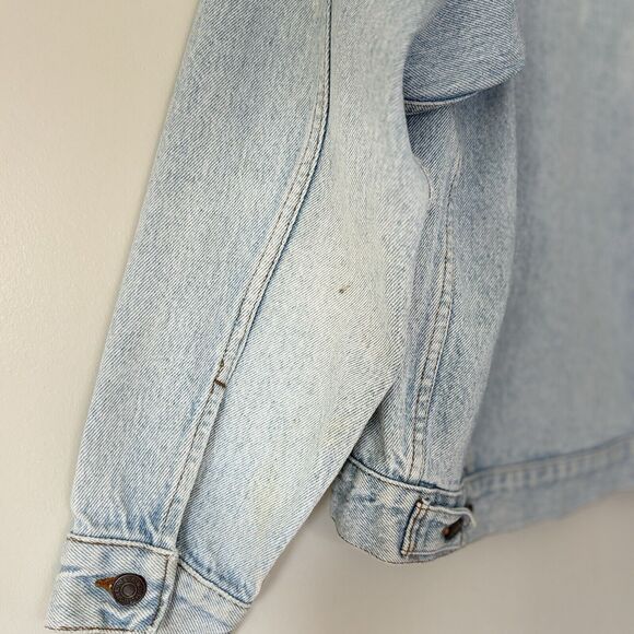Vtg 90s LEVIS 507 Type-3 Denim Jacket Size Medium Faded Medium 80s USA - Picture 12 of 16